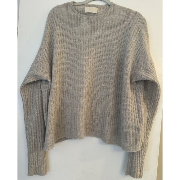 Zadig Voltaire 100% Cashmere Markus Knit Sweater Gray Neutral Luxury Designer S